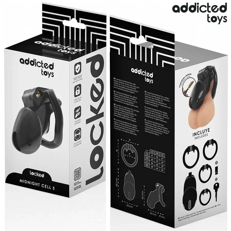 ADDICTED TOYS LOCKED - MINDNIGHT CELL CAGE À PÉNIS TAILLE S ADDICTED TOYS LOCKED