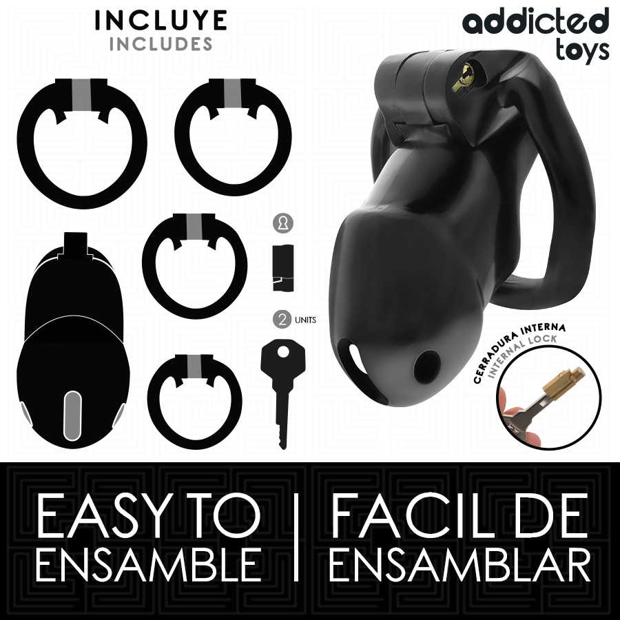 ADDICTED TOYS LOCKED - MINDNIGHT CELL CAGE À PÉNIS TAILLE M ADDICTED TOYS LOCKED