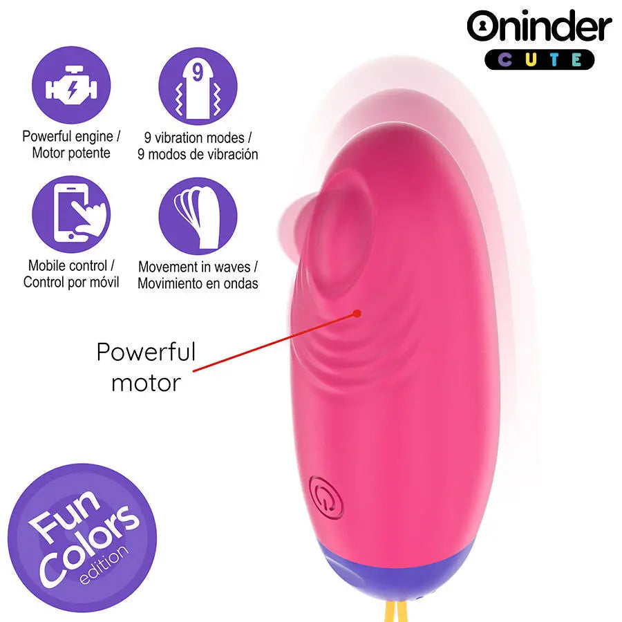 ONINDER CUTE - ŒUF EN SILICONE À VIBRATIONS ET TAPOTEMENTS - APPLICATION MONDIALE GRATUITE ONINDER CUTE