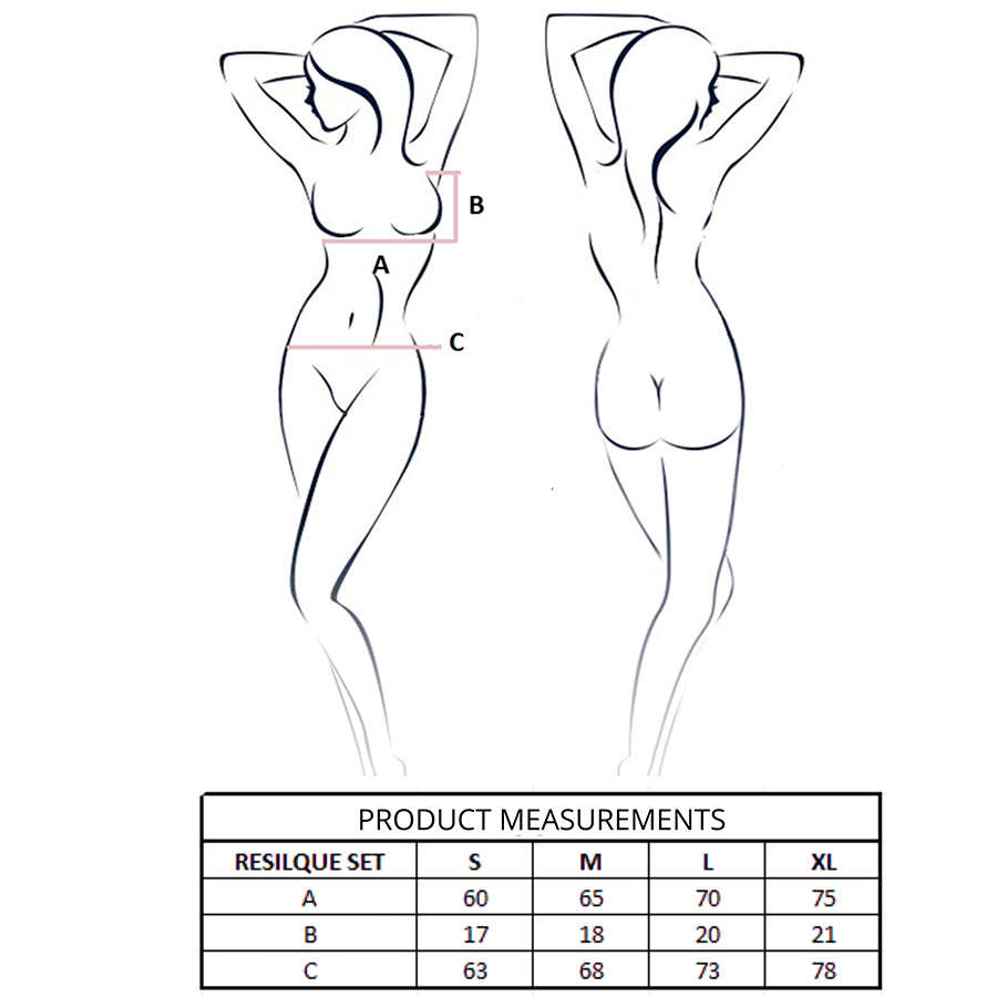 PASSION - ENSEMBLE SOUTIEN-GORGE + STRING RESILQUE NOIR L/XL PASSION WOMAN SETS