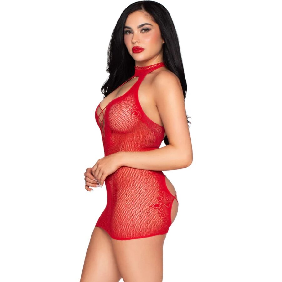 LEG AVENUE - 81675 ROBE MINI DOS NU ROUGE - TAILLE UNIQUE LEG AVENUE DRESSES