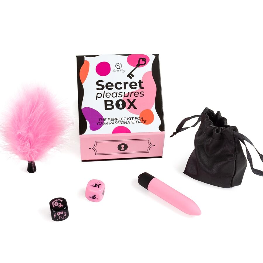 SECRET PLAY - COFFRET DE PLAISIRS POUR COUPLES : DÉS + BALLE VIBRANTE + STYLO À PLUME SECRETPLAY 100% GAMES