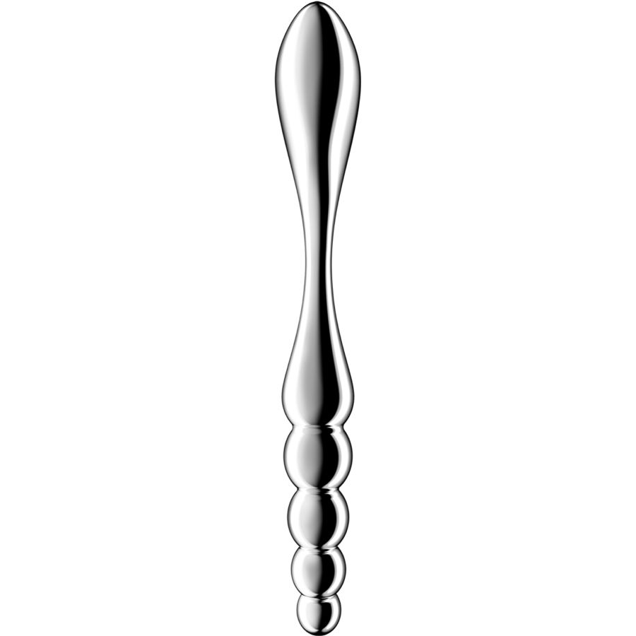 SATISFYER - STAR FORCE 1 GODEMICHET DOUBLE EN ACIER INOXYDABLE SATISFYER DILDO