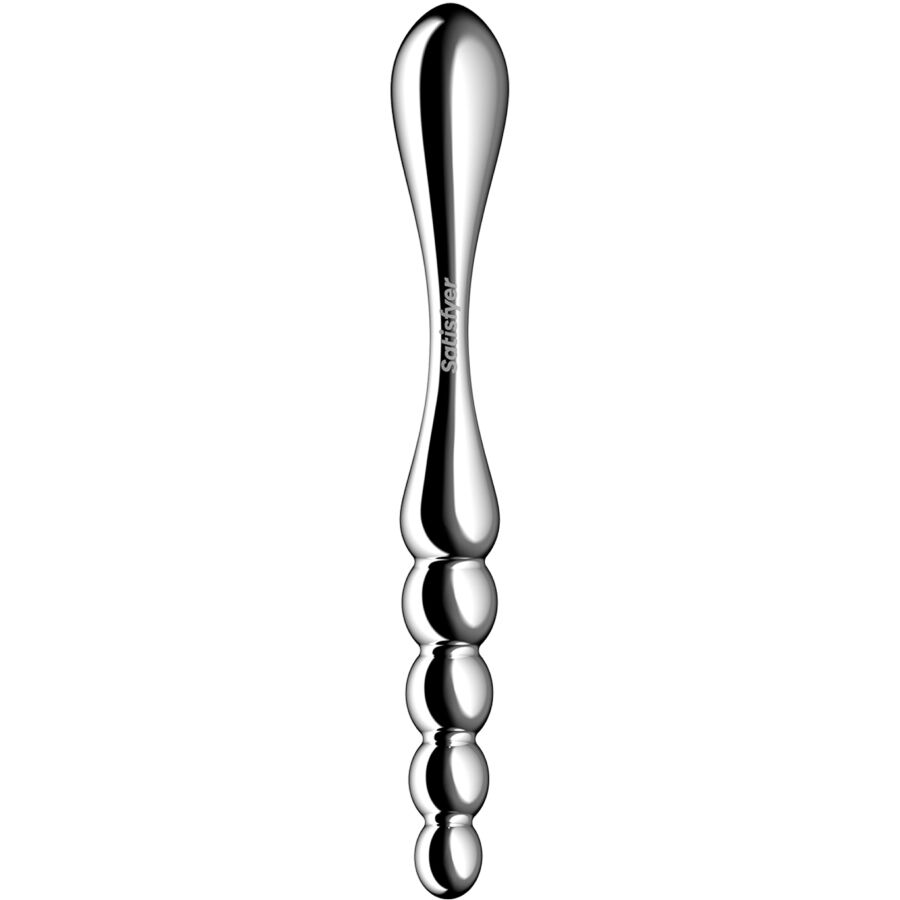 SATISFYER - STAR FORCE 1 GODEMICHET DOUBLE EN ACIER INOXYDABLE SATISFYER DILDO