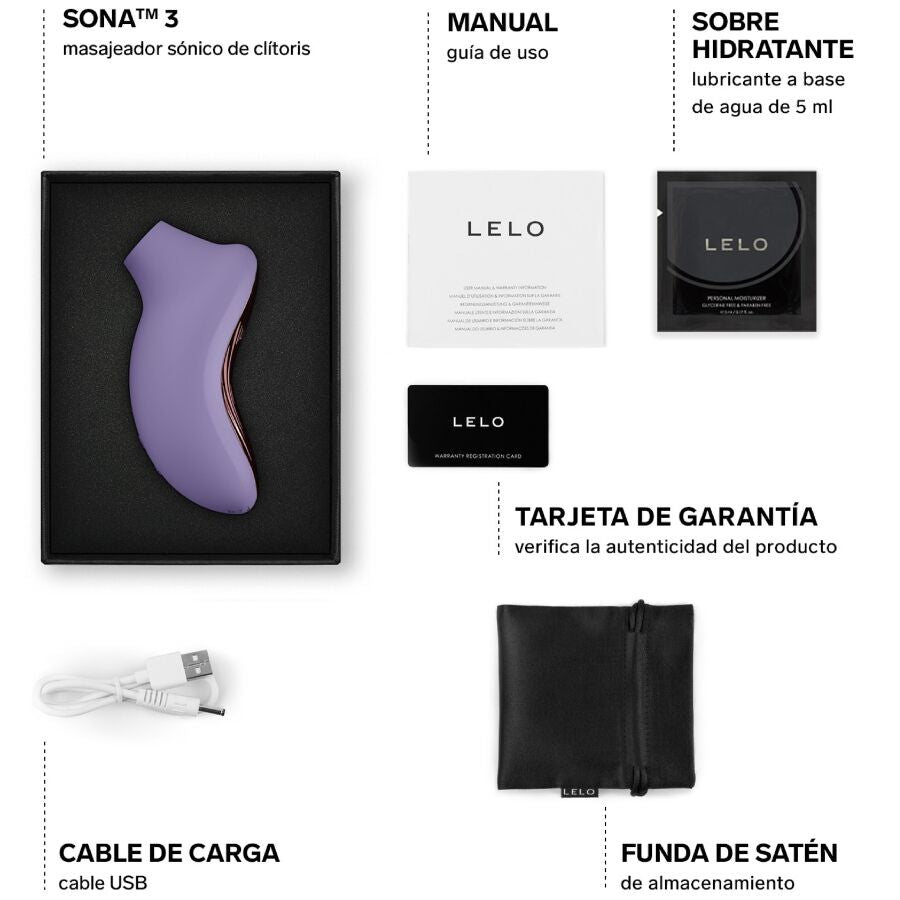 LELO - SONA 3 MASSEUR CLITORAL SONIQUE VIOLET DUSK LELO