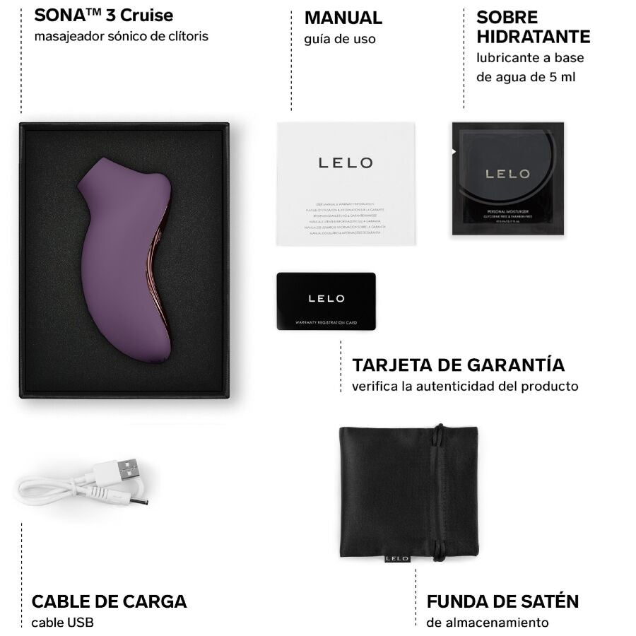 LELO - MASSEUR CLITORAL SONIQUE SONA 3 CRUISE PRUNE LELO