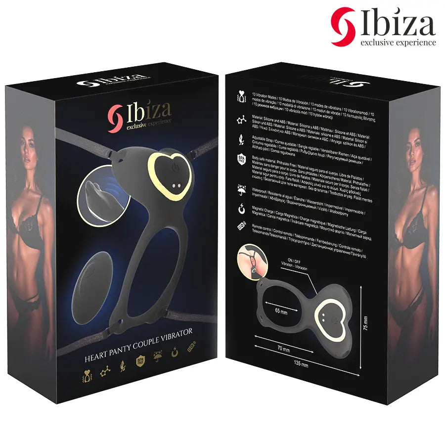 IBIZA - VIBRATEUR COUPLE EN FORME DE CŒUR AVEC TÉLÉCOMMANDE IBIZA TECHNOLOGY