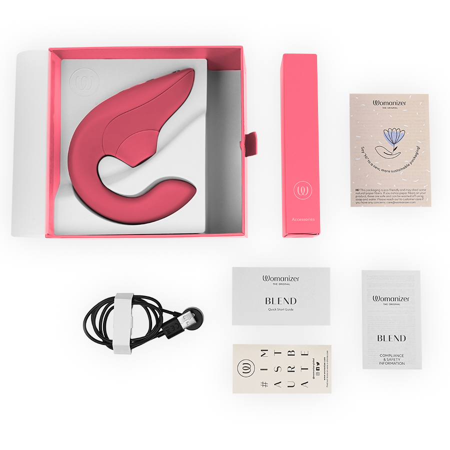 WOMANIZER - VIBRATEUR STIMULATEUR BLEND RABBIT ROSE VIBRANTE WOMANIZER