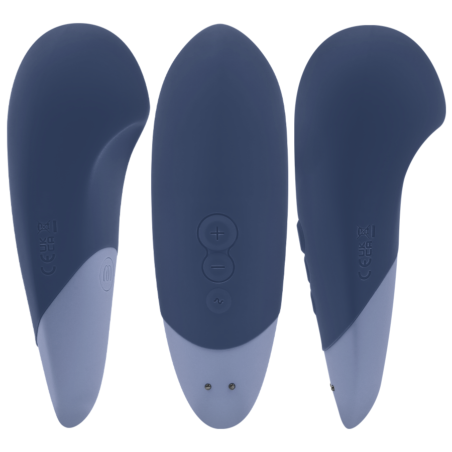 WOMANIZER - VIBE LAY-ON VIBRATEUR SILENCIEUX BLEU FONCÉ WOMANIZER