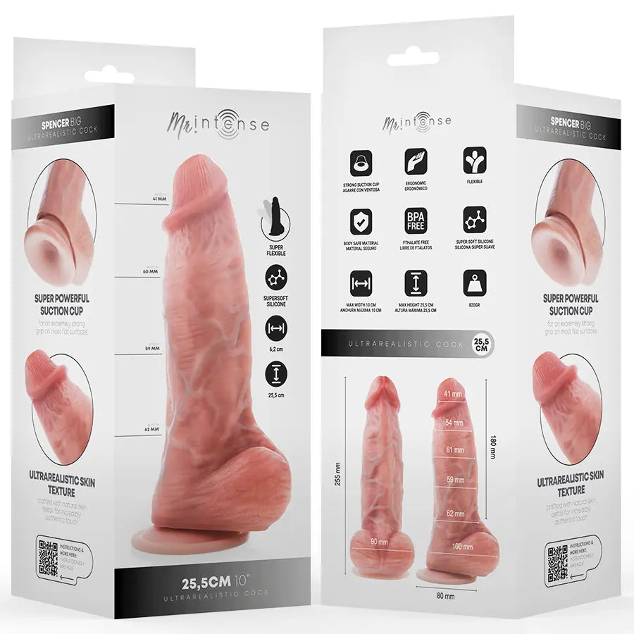 MR INTENSE - GODEMICHET EN SILICONE SPENCER GRAND PÉNIS 25,5 CM -Ø- 6,2 CM MR. INTENSE DILDOS
