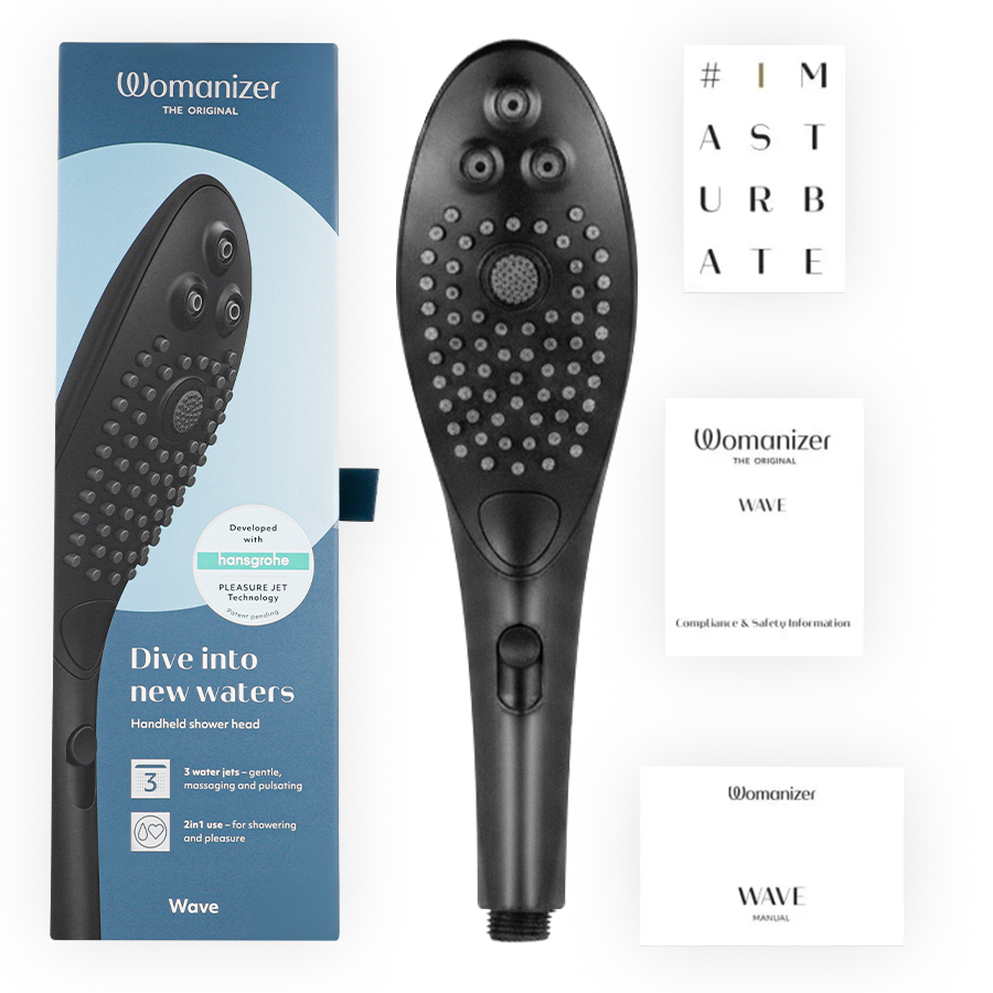 WOMANIZER - POMMEAU DE DOUCHE STIMULANT CLITORIAL WAVE NOIR WOMANIZER