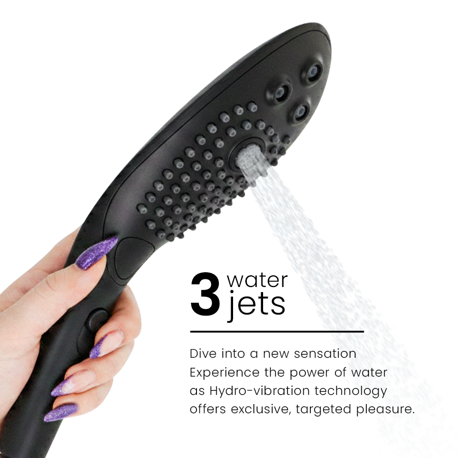 WOMANIZER - POMMEAU DE DOUCHE STIMULANT CLITORIAL WAVE NOIR WOMANIZER