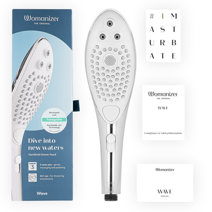 WOMANIZER - POMMEAU DE DOUCHE STIMULANT CLITORIAL WAVE CHROME WOMANIZER