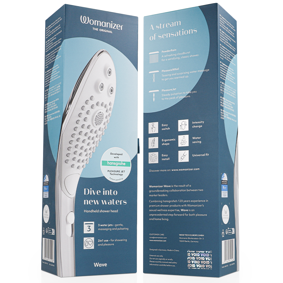 WOMANIZER - POMMEAU DE DOUCHE STIMULANT CLITORIAL WAVE CHROME WOMANIZER