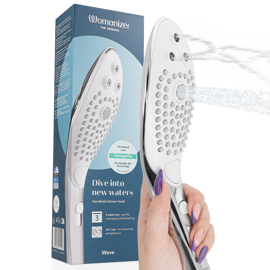 WOMANIZER - POMMEAU DE DOUCHE STIMULANT CLITORIAL WAVE CHROME WOMANIZER