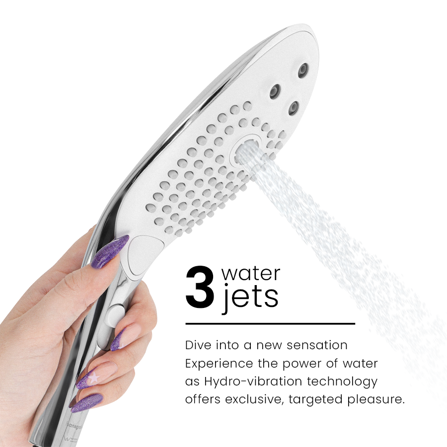 WOMANIZER - POMMEAU DE DOUCHE STIMULANT CLITORIAL WAVE CHROME WOMANIZER