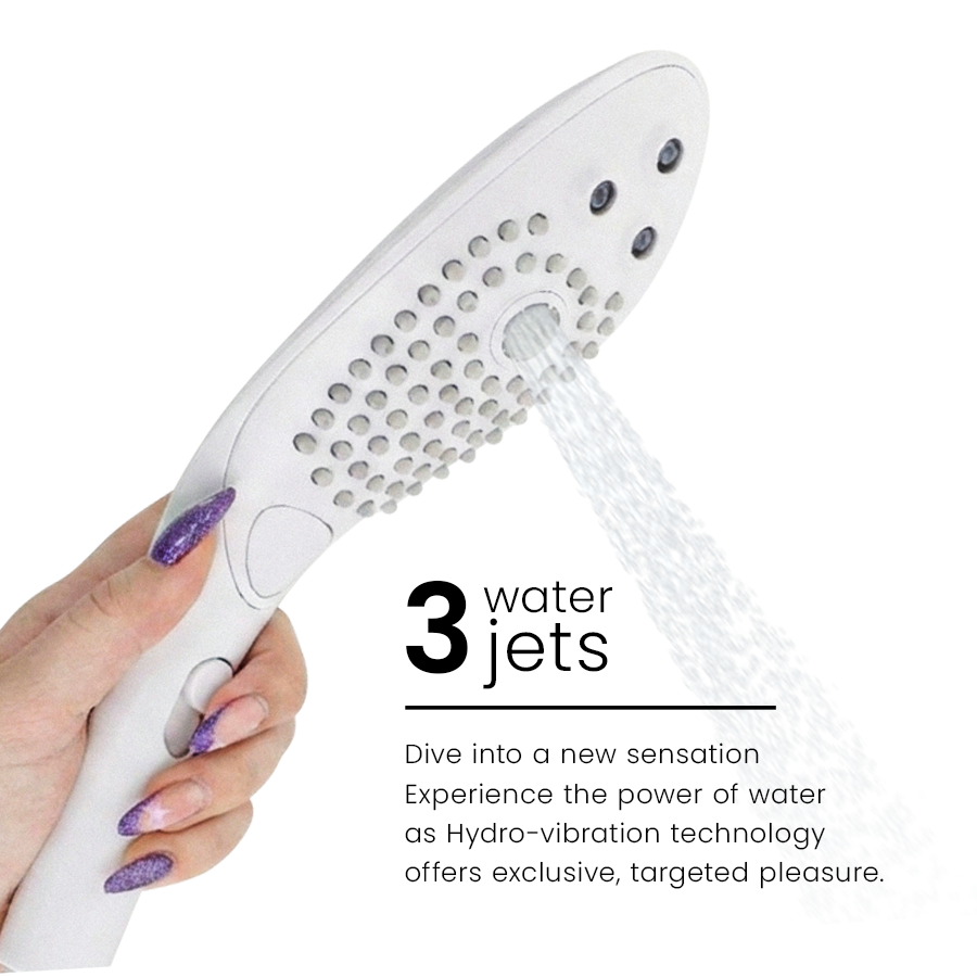 WOMANIZER - POMMEAU DE DOUCHE STIMULANT CLITORIAL WAVE BLANC WOMANIZER