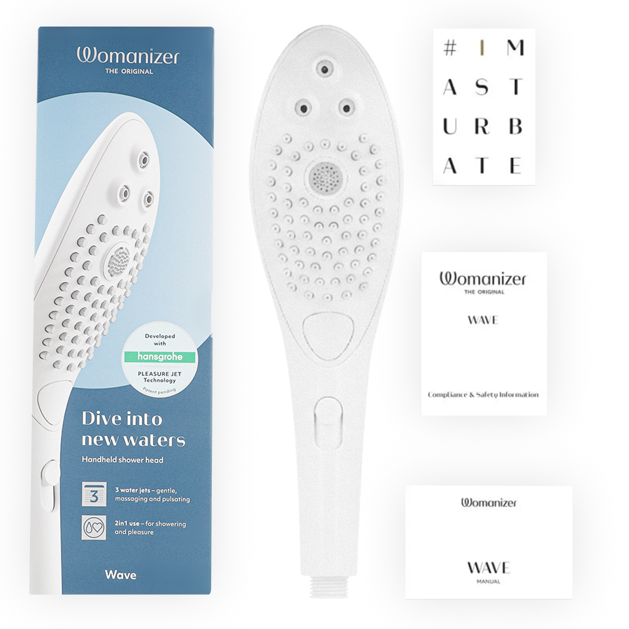 WOMANIZER - POMMEAU DE DOUCHE STIMULANT CLITORIAL WAVE BLANC WOMANIZER