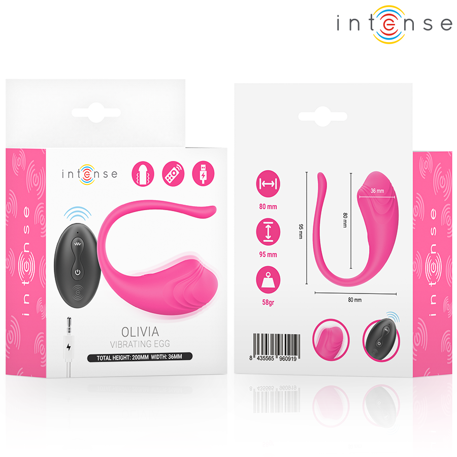 INTENSE - ŒUF VIBRANT OLIVIA PINK AVEC TÉLÉCOMMANDE INTENSE REMOTE CONTROL