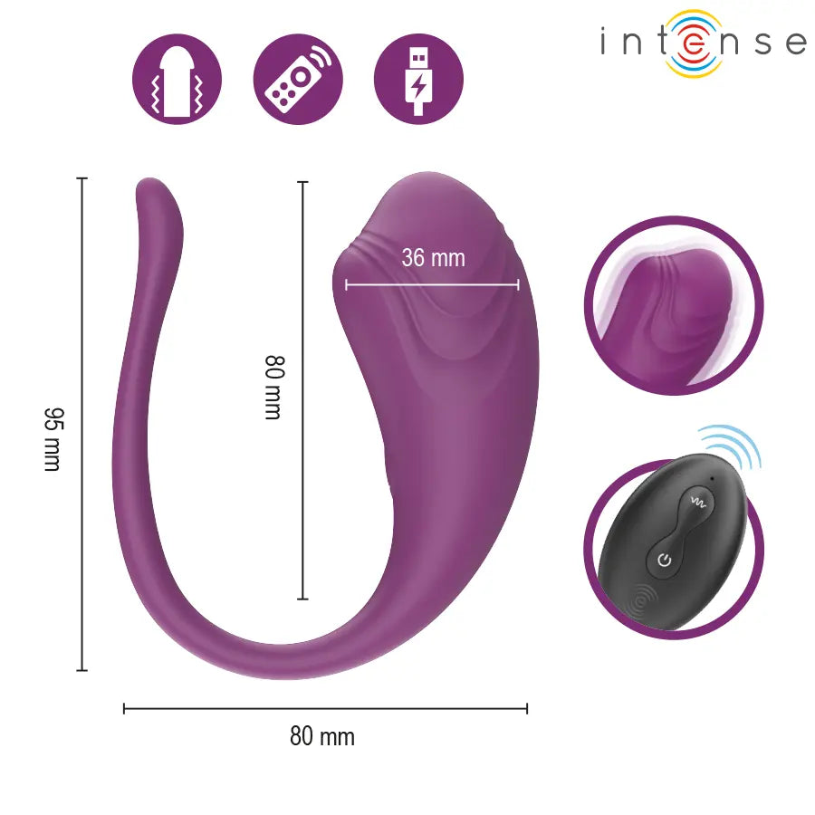 INTENSE - OLIVIA ŒUF VIBRANT PURPLE AVEC TÉLÉCOMMANDE INTENSE REMOTE CONTROL