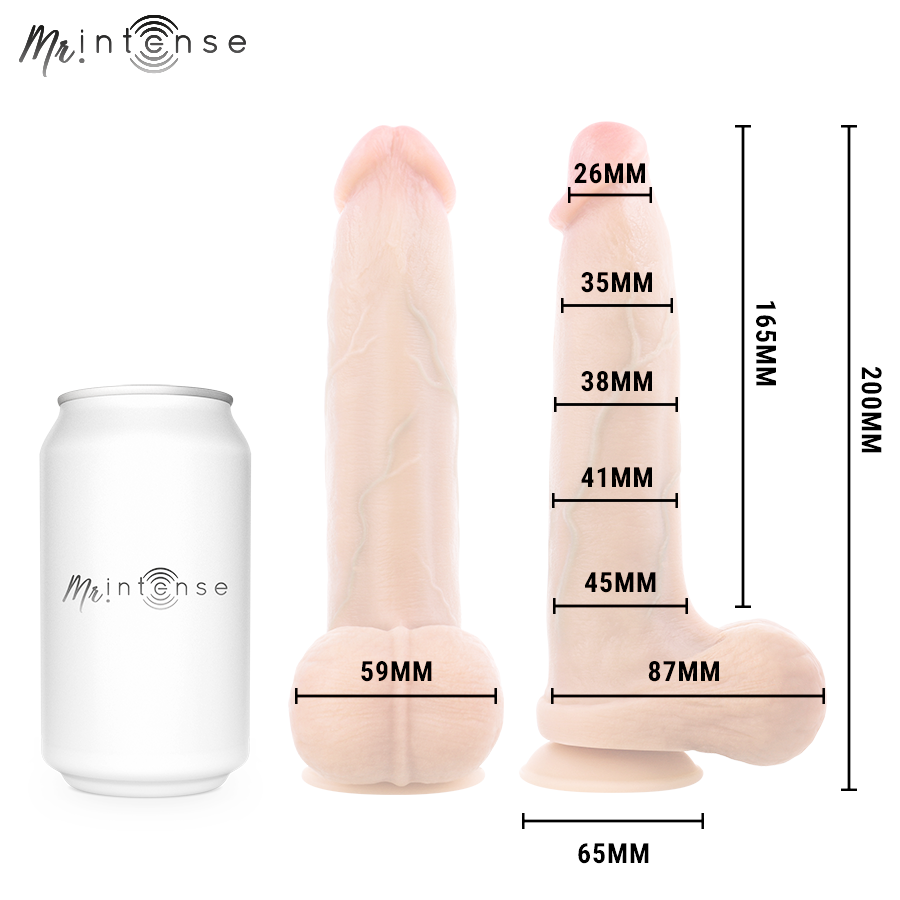 MR INTENSE - BRUCE M GODE EN SILICONE AVEC TESTICULES 20 CM -Ø- 4,5 CM MR. INTENSE DILDOS