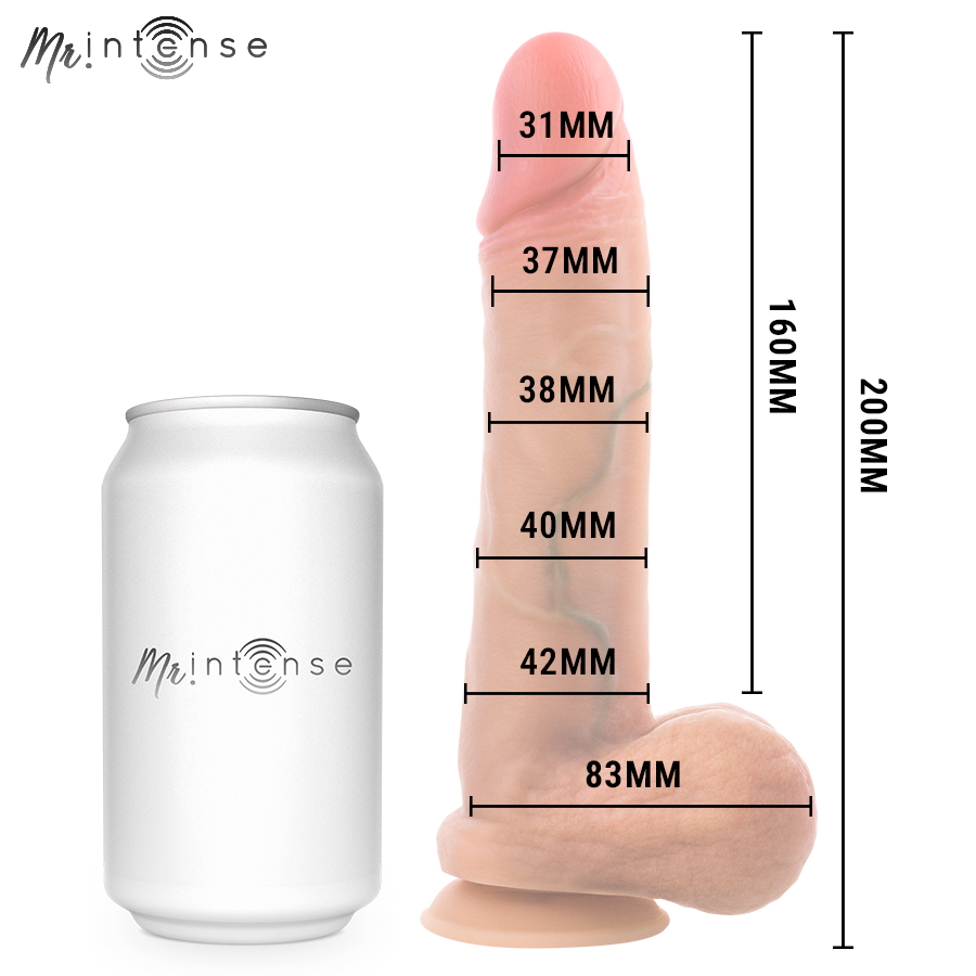 MR INTENSE - GARY M PÉNIS EN SILICONE ULTRA-RÉALISTE AVEC TESTICULES 20 CM -Ø- 4,2 CM MR. INTENSE DILDOS