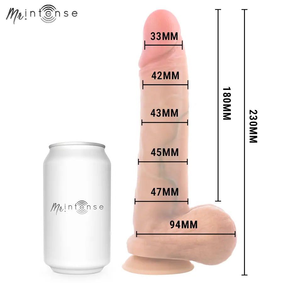 MR INTENSE - GARY L PÉNIS EN SILICONE ULTRA-RÉALISTE AVEC TESTICULES 23 CM - Ø 4,7 CM MR. INTENSE DILDOS
