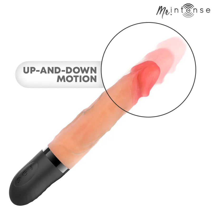 MR INTENSE - JEAN VIBRATEUR HAUT ET BAS EN SILICONE AVEC EFFET CHAUFFANT 24 CM -Ø- 3,8 CM MR. INTENSE HIGH TECH