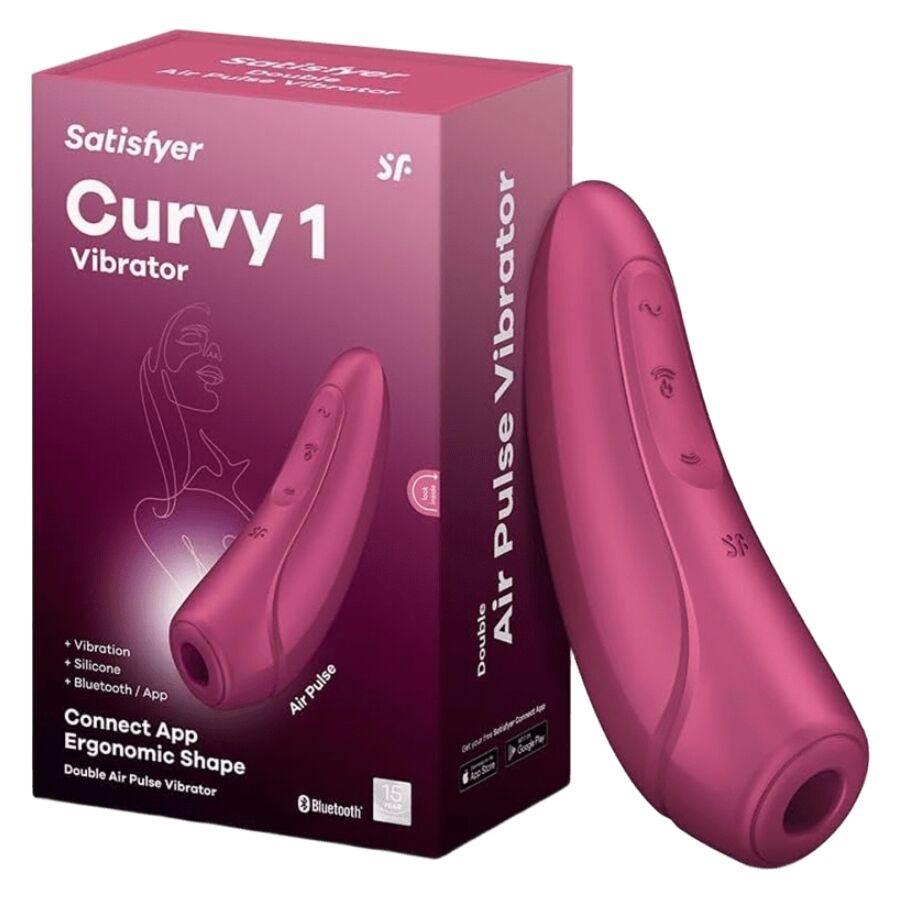 SATISFYER - CURVY 1 ROUGE ROSE SATISFYER CONNECT