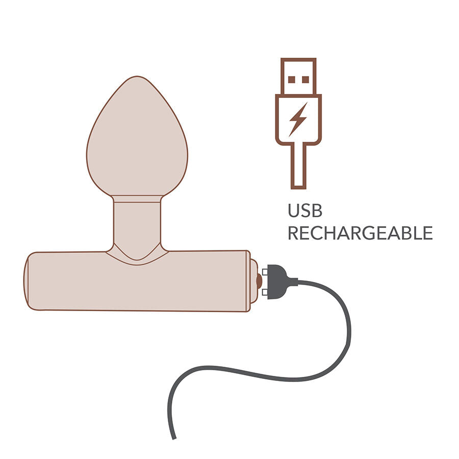 ROCKS-OFF - MINI BAGUETTE RECHARGEABLE 16 FONCTIONS ROSE PIVOINE ROCKS-OFF