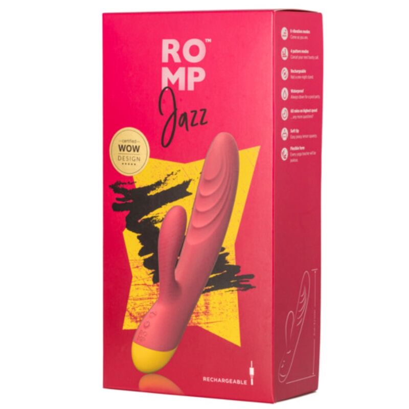 ROMP - JAZZ VIBRATEUR LAPIN RECHARGEABLE ROUGE ROMP