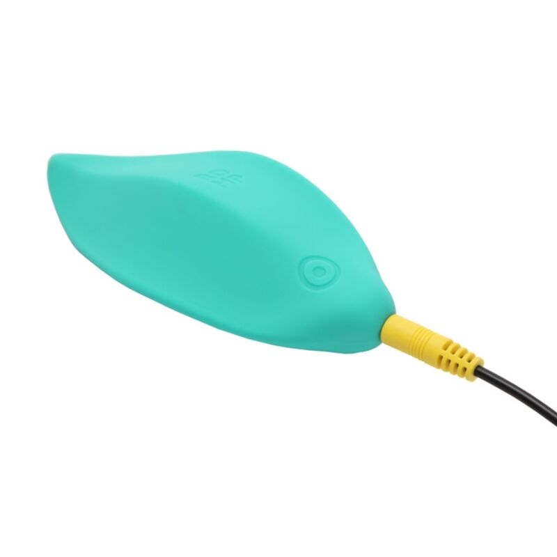 ROMP - VIBRATEUR WAVE STIMULATEUR CLITORIAL FORME ERGONOMIQUE VERT D'EAU ROMP