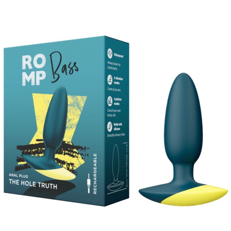 ROMP - BASS VIBRATEUR ANAL À PLUG BASSE 10 CM VERT ROMP