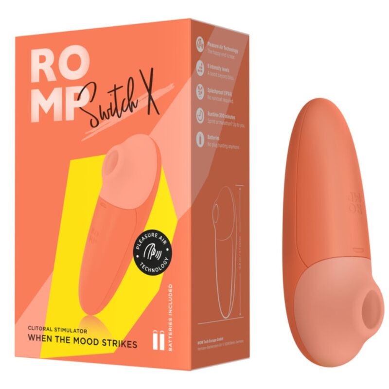 ROMP - SWITCH X STIMULATEUR CLITORIAL 6 NIVEAUX ORANGE ROMP
