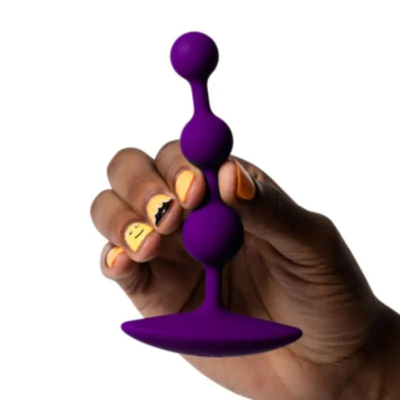 ROMP - AMP PERLES ANALES EN SILICONE FLEXIBLE VIOLETTES 12,5 CM ROMP