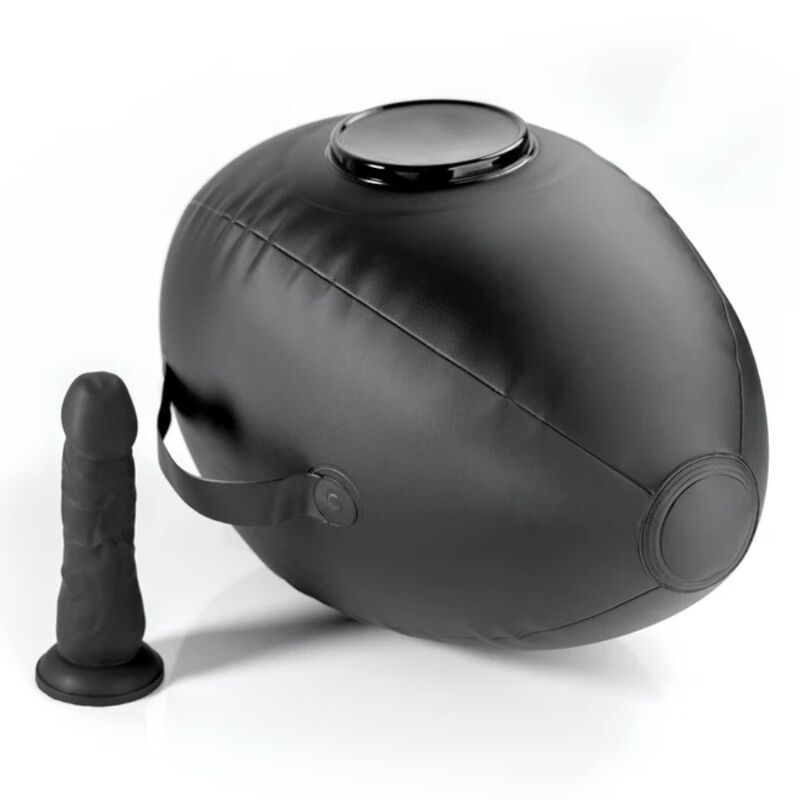 FETISH FANTASY SERIES - BODY DOCK BOULE GONFLABLE AVEC GODEMICHET NOIR 41,9 CM FETISH FANTASY SERIES