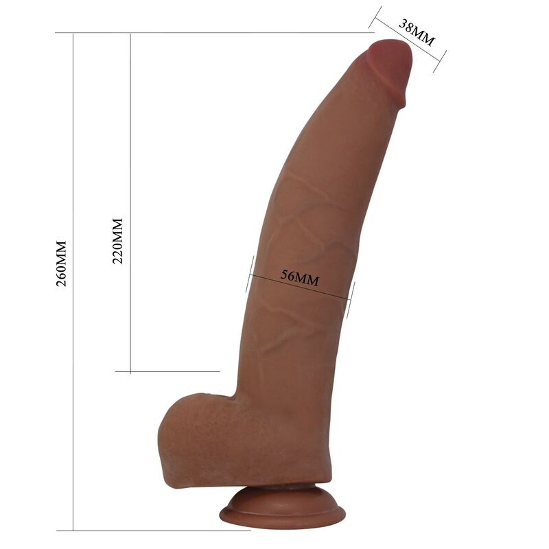 PRETTY LOVE - GODE FLEXIBLE RÉALISTE ULRIC 26 CM Ø 5,5 CM TPE MARRON DILDOS