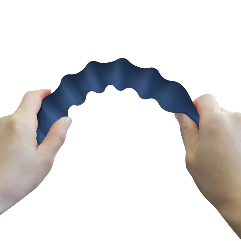 MR PLAY - PERLES ANALES EN SILICONE BLEU ET PLUG ANAL -Ø- 3,4 CM - 28,5 CM MR PLAY