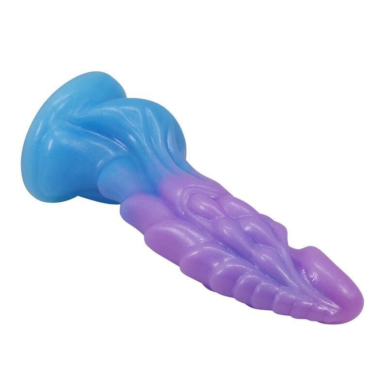 POWER MONSTERS - ATLANTIENS GODEMICHET RÉALISTE AVEC VENTOUSE 19 CM Ø 5 CM BLEU ET VIOLET POWER MONSTERS