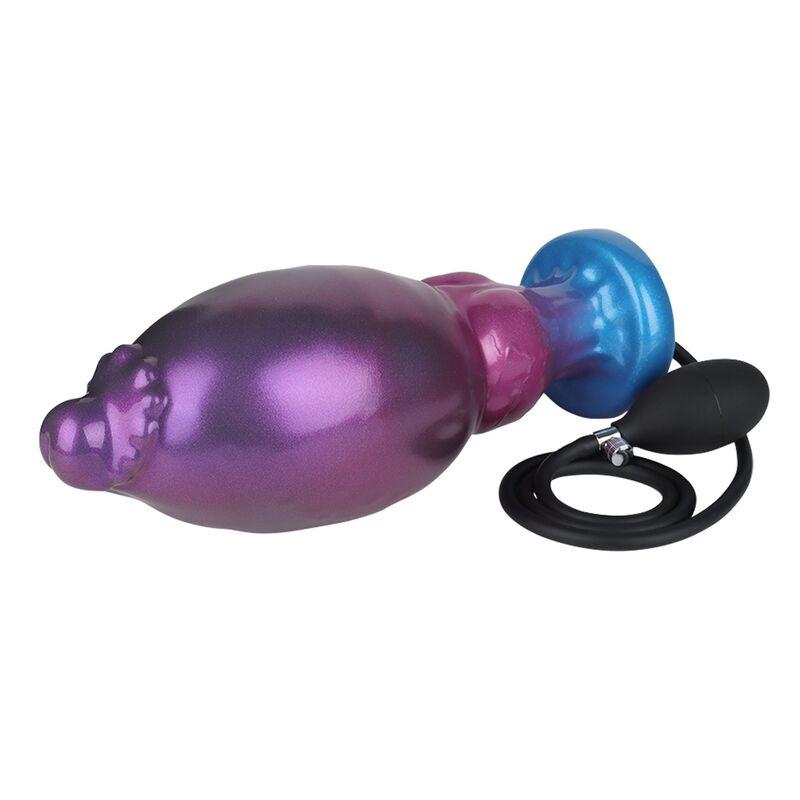 POWER MONSTERS - RIFT TITAN BICOLORE GONFLABLE EN SILICONE FANTASTIQUE 24 CM Ø 5 CM POWER MONSTERS