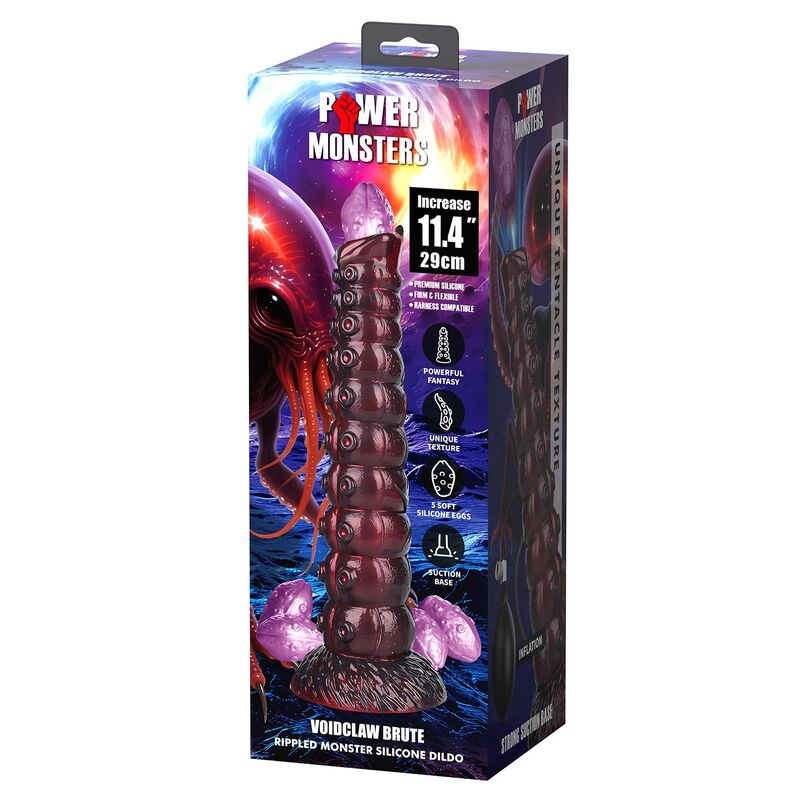 POWER MONSTERS - VOIDCLAW BRUTE GONFLABLE EN SILICONE BICOLOR 29 CM Ø 5,7 CM POWER MONSTERS