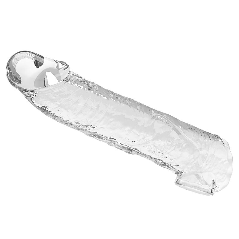 PRETTY LOVE - MANCHON D'EXTENSION DE PÉNIS AJUSTABLE 26 CM Ø 4 CM TRANSPARENT FOR HIM