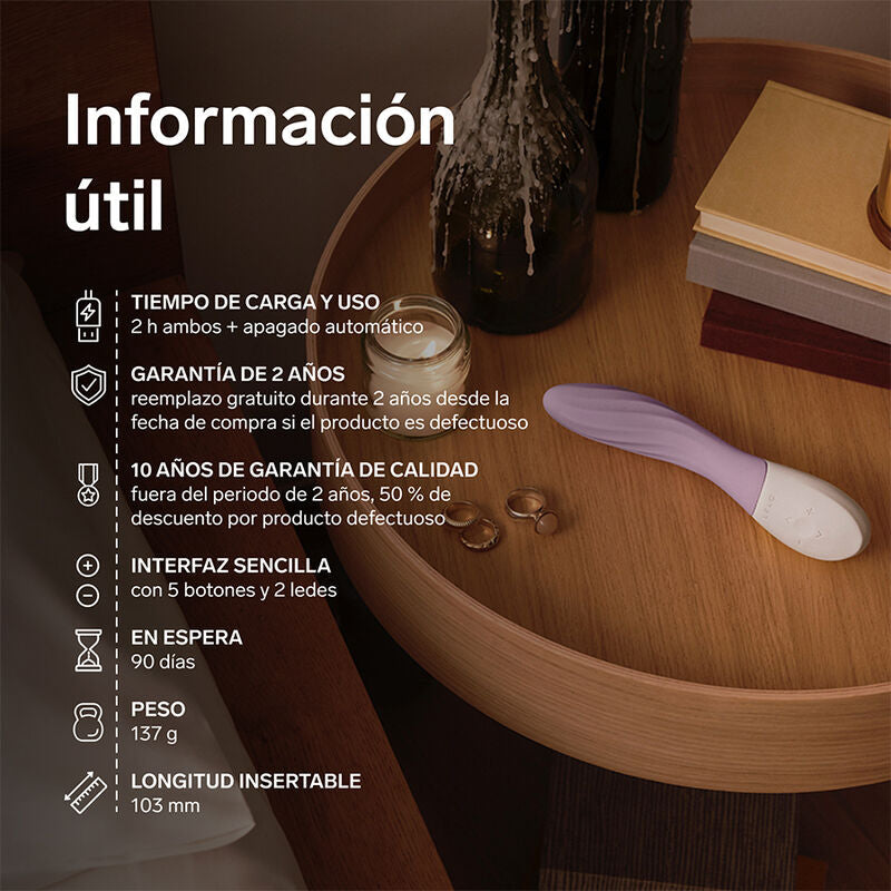 LELO - MONA TWIST VIBRATEUR POINT G RECHARGEABLE CONTRÔLÉ PAR APPLICATION LAVANDE LELO