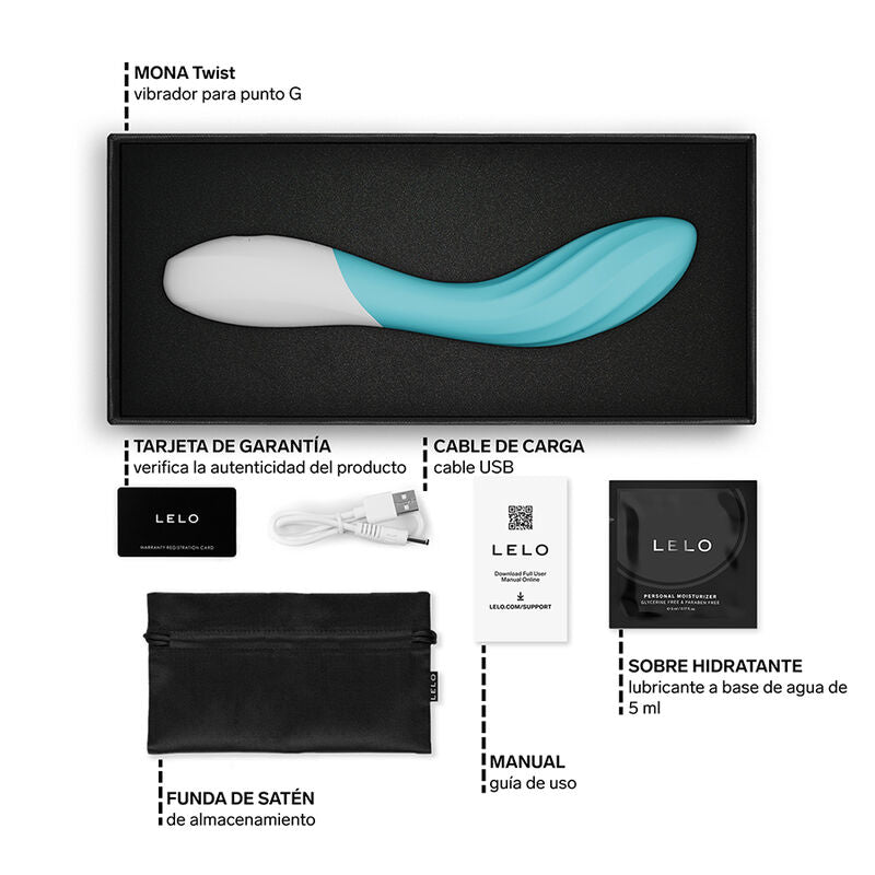 LELO - MONA TWIST VIBRATEUR POINT G RECHARGEABLE CONTRÔLÉ PAR APPLICATION LAVANDE LELO