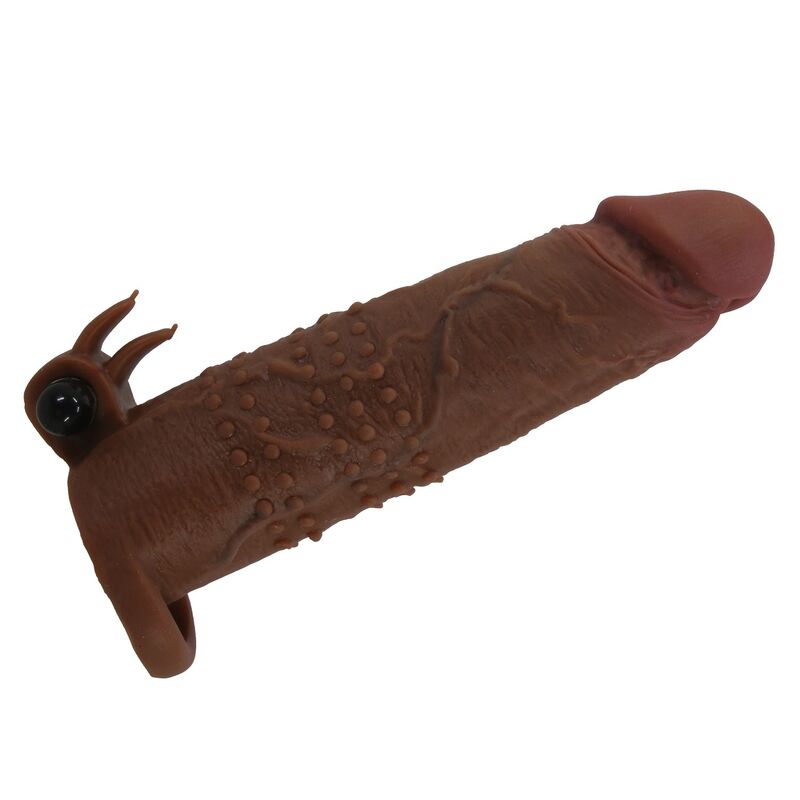 PRETTY LOVE - MANCHON VIBRANT POUR PÉNIS QUILLON 20 CM Ø 4 CM MARRON FOR HIM