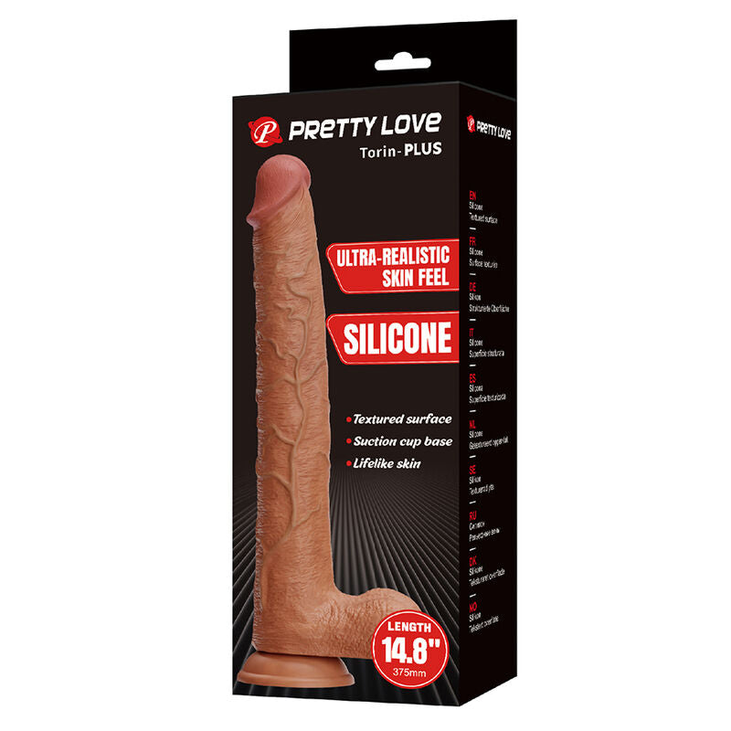 PRETTY LOVE - TERIN PLUS GODEMICHET RÉALISTE EN SILICONE AVEC VENTOUSE 37,6 CM Ø 5,5 CM SoPigalle