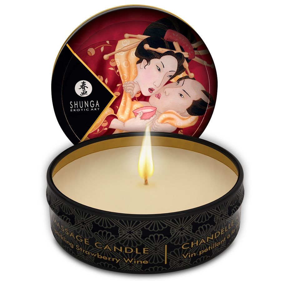 SHUNGA - MINI CARESSE À LA BOUGIE PRÉSENTOIR BOUGIES DE MASSAGE 24 UNITÉS SHUNGA CANDLES