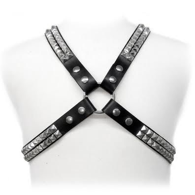 LEATHER BODY - HARNAIS CLOUS PYRAMIDAUX LEATHER BODY