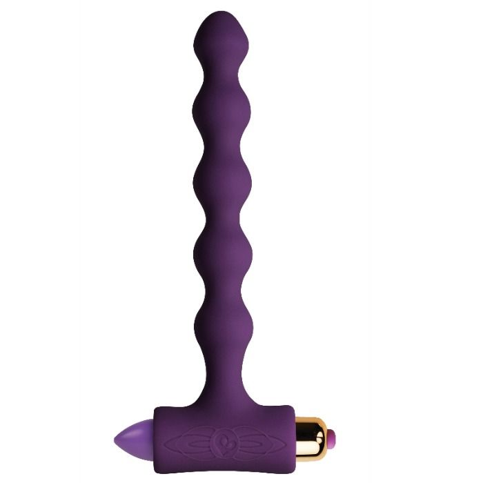 ROCKS-OFF - PLUG ANAL AVEC VIBRATION ET PERLES RIVERLES PETITE SENSATIONS ROCKS-OFF
