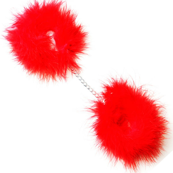 SECRETPLAY - MENOTTES MARABOU ROUGE SECRETPLAY 100% FETISH
